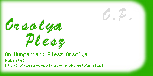 orsolya plesz business card